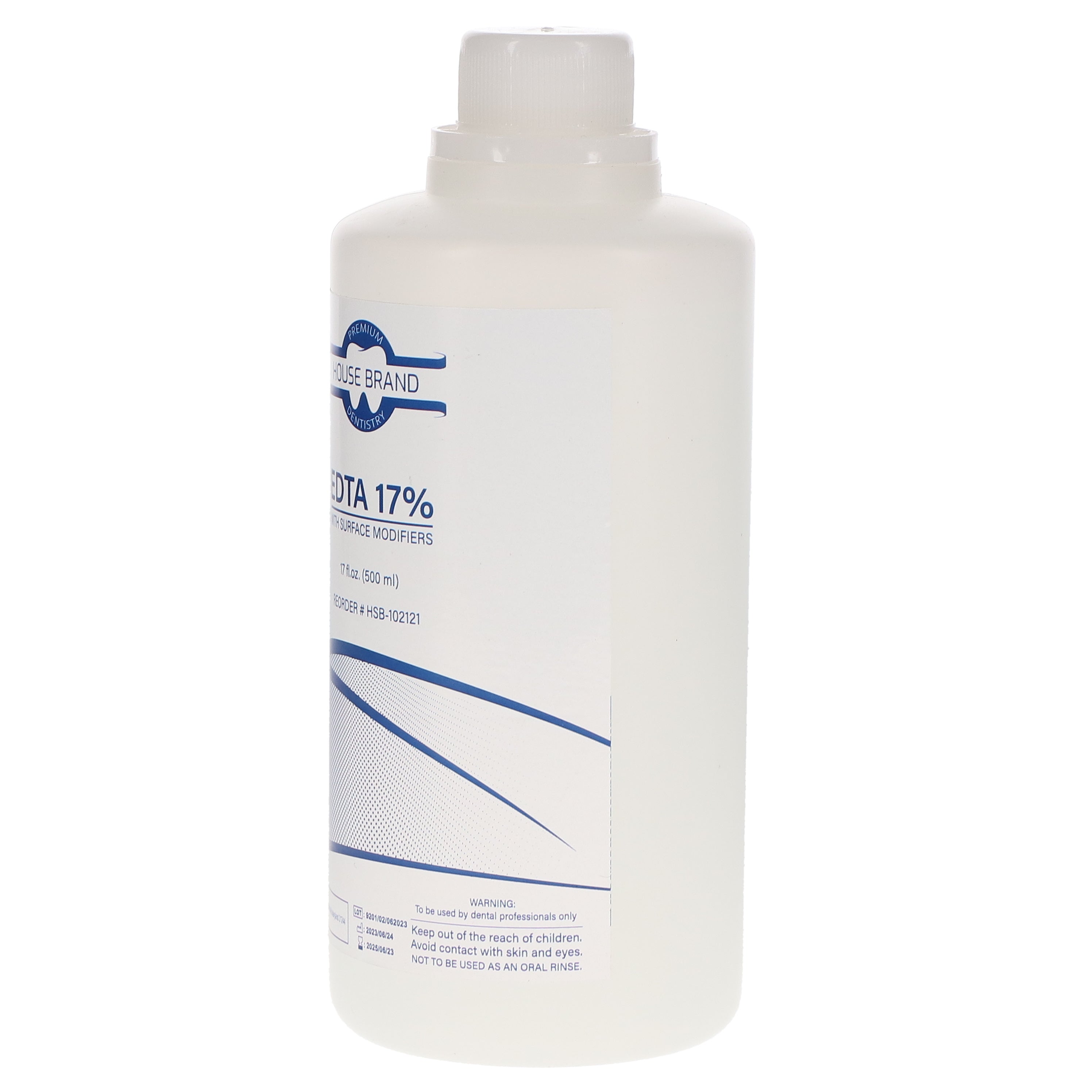 House Brand Dentistry 102121 EDTA 17% Solution With Surface Modifiers 500 mL House Brand Dentistry 102121 EDTA 17% Solution With Surface Modifiers 500 mL